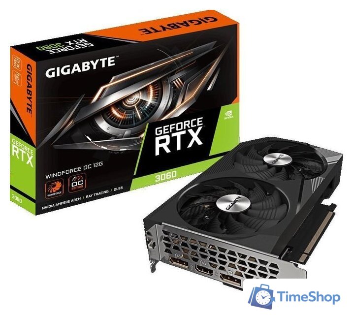 Видеокарта Gigabyte GeForce RTX 3060 Windforce OC 12G GV-N3060WF2OC-12GD (rev. 2.0) - Изображение №7 — Интернет-магазин Time-Shop