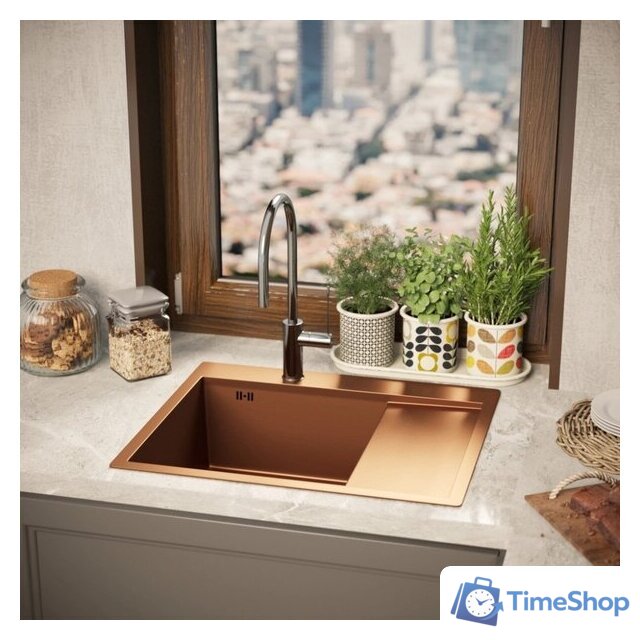 Кухонная мойка Mixline Pro 552925 (бронза, с сифоном) - Изображение №4 — Интернет-магазин Time-Shop