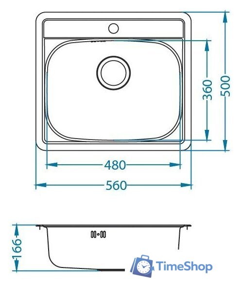 Кухонная мойка Alveus More 10 - Изображение №3 — Интернет-магазин Time-Shop