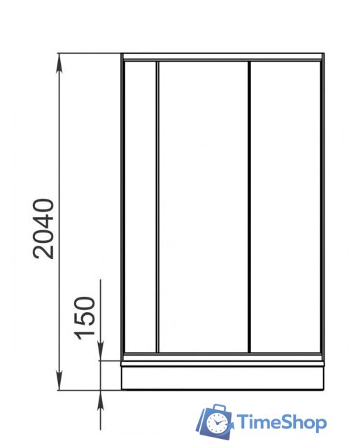 Душевая кабина Domani-Spa Simple 99 Eco DS01EcSm99LWCl00-V1.2 (белый/прозрачное стекло) - Изображение №4 — Интернет-магазин Time-Shop