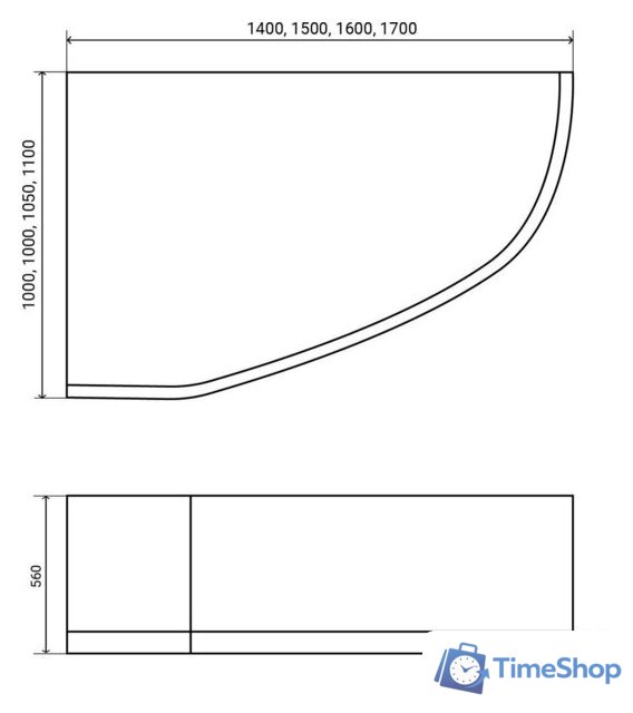Ванна Lauter Valencia 170x110 2102170L (с каркасом) - Изображение №10 — Интернет-магазин Time-Shop