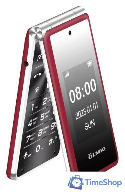 Кнопочный телефон Olmio F50 (красный) - Изображение №1 — Интернет-магазин Time-Shop