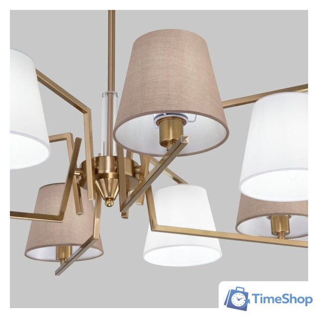 Люстра средней высоты Евросвет 60149/8 (латунь) - Изображение №3 — Интернет-магазин Time-Shop