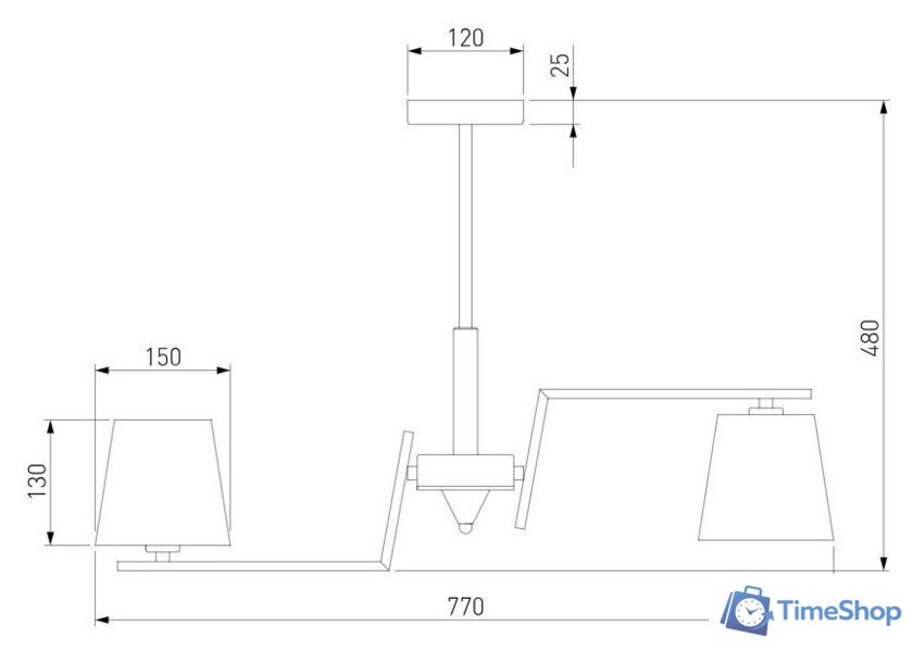 Люстра средней высоты Евросвет 60149/8 (латунь) - Изображение №5 — Интернет-магазин Time-Shop