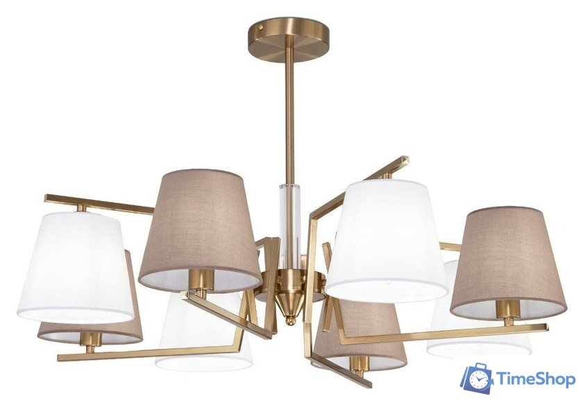 Люстра средней высоты Евросвет 60149/8 (латунь) - Изображение №1 — Интернет-магазин Time-Shop