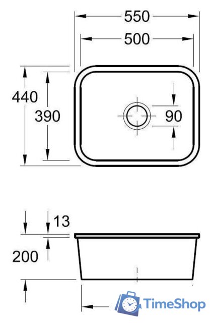 Кухонная мойка Villeroy & Boch Cisterna 60 C 670601KD - Изображение №1 — Интернет-магазин Time-Shop