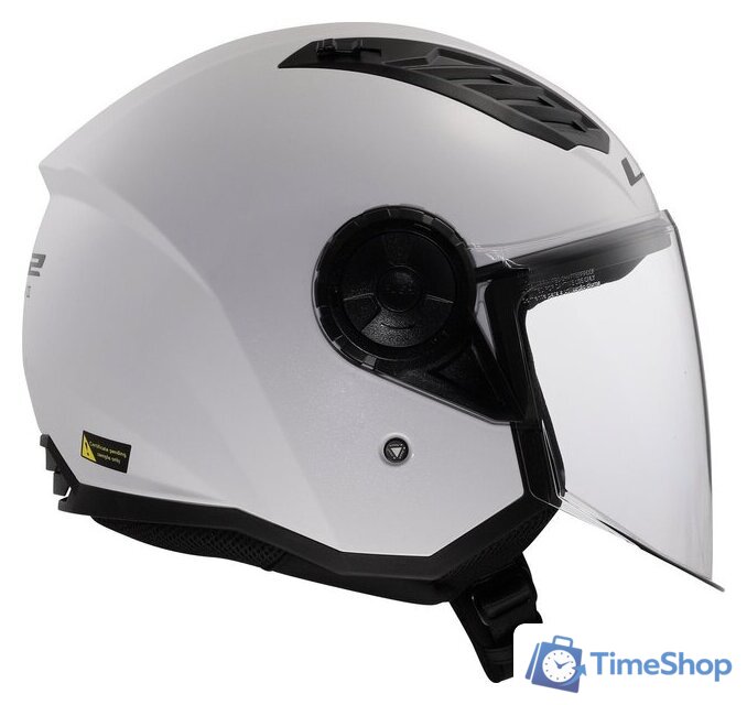 Мотошлем LS2 OF616 Airflow 2 Solid (M, белый глянцевый) - Изображение №8 — Интернет-магазин Time-Shop