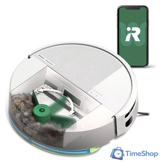 Робот-пылесос iRobot Roomba 205 DustCompactor Combo Robot (белый) - Изображение №2 — Интернет-магазин Time-Shop