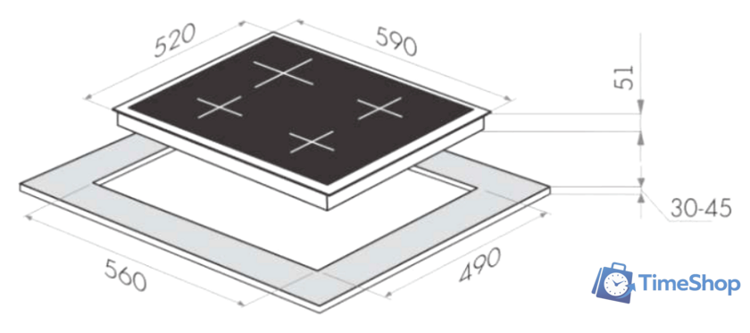 Варочная панель HOMSair HGG641EBK - Изображение №20 — Интернет-магазин Time-Shop
