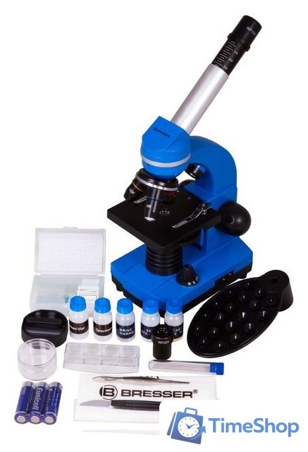 Детский микроскоп Bresser Junior Biolux SEL 40–1600x 74322 (синий) - Изображение №7 — Интернет-магазин Time-Shop