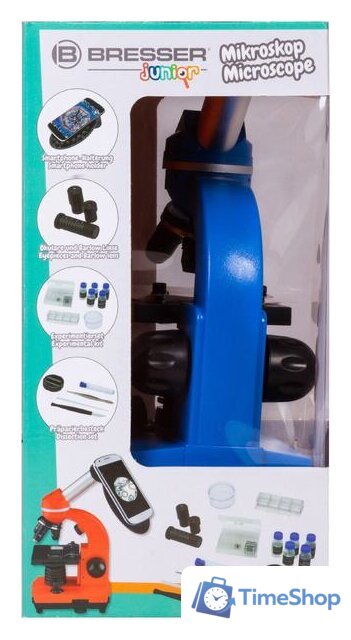 Детский микроскоп Bresser Junior Biolux SEL 40–1600x 74322 (синий) - Изображение №16 — Интернет-магазин Time-Shop