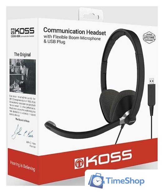 Офисная гарнитура KOSS CS300-USB - Изображение №4 — Интернет-магазин Time-Shop