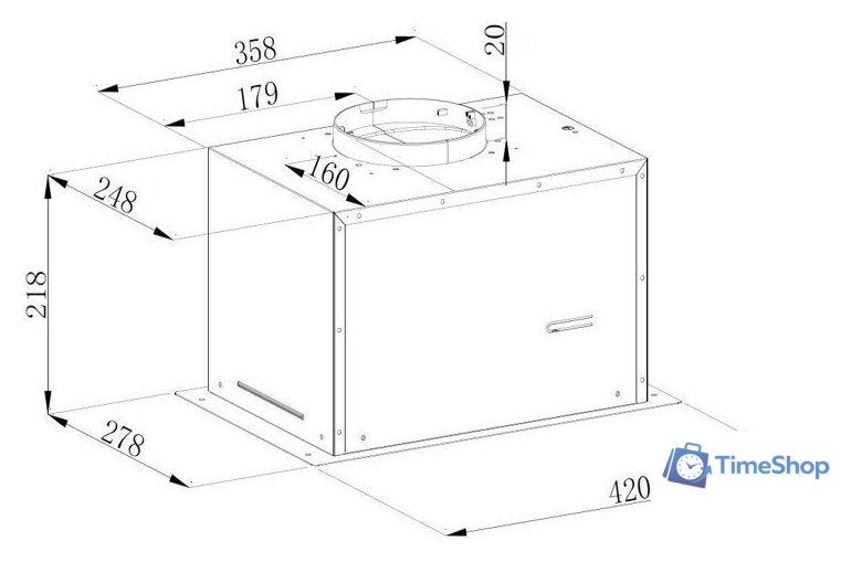 Кухонная вытяжка Weissgauff Dubhe 450 White - Изображение №2 — Интернет-магазин Time-Shop