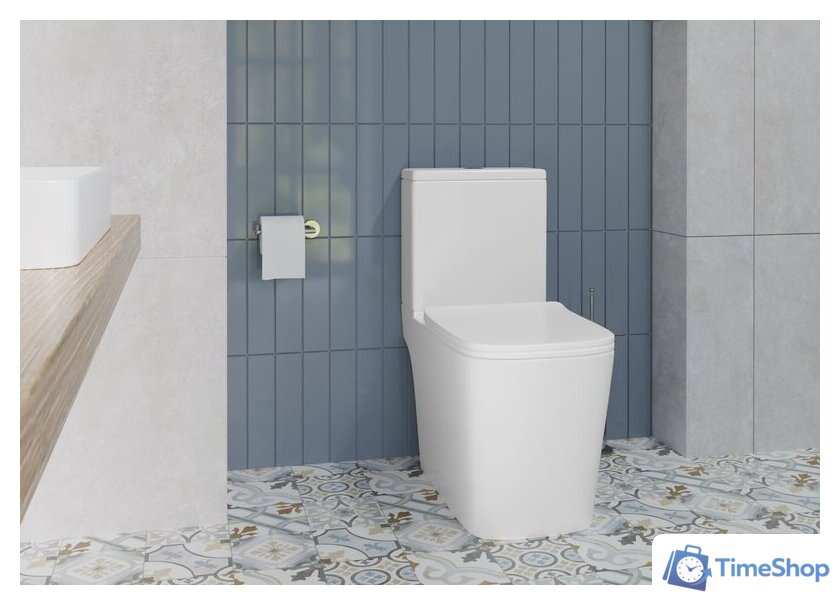 Унитаз напольный Lauter W09 S-TRAP с жестким сиденьем и микролифтом 21900004 (вертикальный выпуск) - Изображение №11 — Интернет-магазин Time-Shop