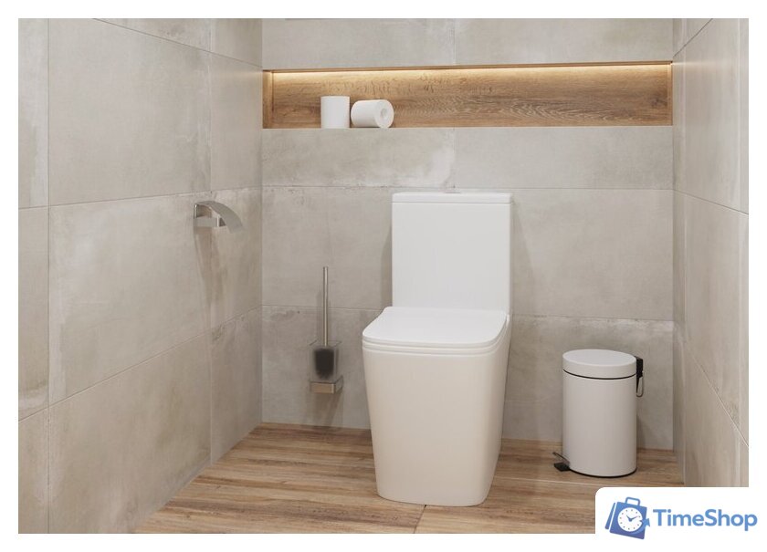 Унитаз напольный Lauter W09 S-TRAP с жестким сиденьем и микролифтом 21900004 (вертикальный выпуск) - Изображение №8 — Интернет-магазин Time-Shop