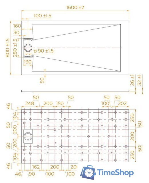 Душевой поддон RGW TUS-W 80x160 - Изображение №7 — Интернет-магазин Time-Shop