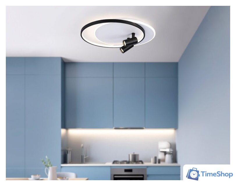 Припотолочная люстра Ambrella light FL51392/1+2 WH/BK - Изображение №8 — Интернет-магазин Time-Shop