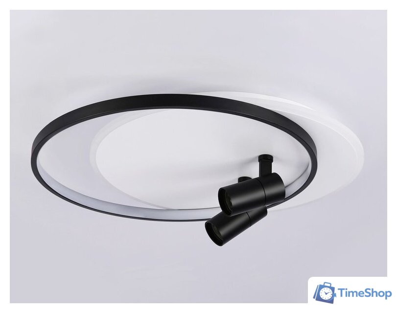 Припотолочная люстра Ambrella light FL51392/1+2 WH/BK - Изображение №6 — Интернет-магазин Time-Shop