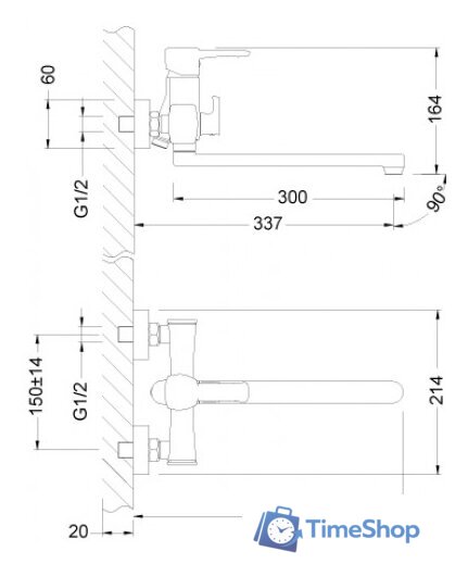Смеситель Lemark Evitta LM0551C - Изображение №2 — Интернет-магазин Time-Shop
