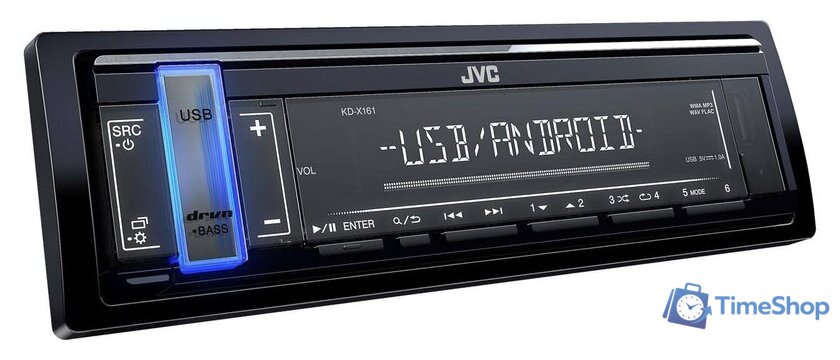 USB-магнитола JVC KD-X161 - Изображение №3 — Интернет-магазин Time-Shop