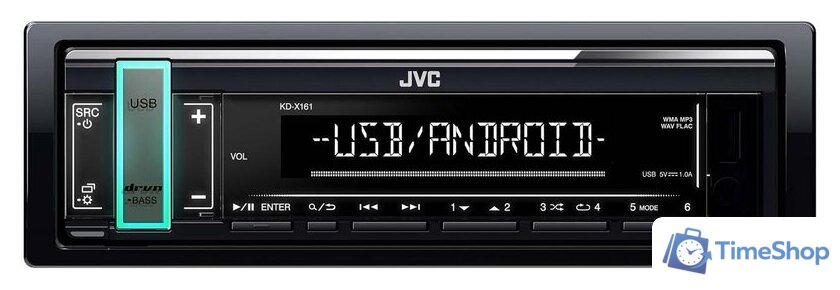 USB-магнитола JVC KD-X161 - Изображение №1 — Интернет-магазин Time-Shop
