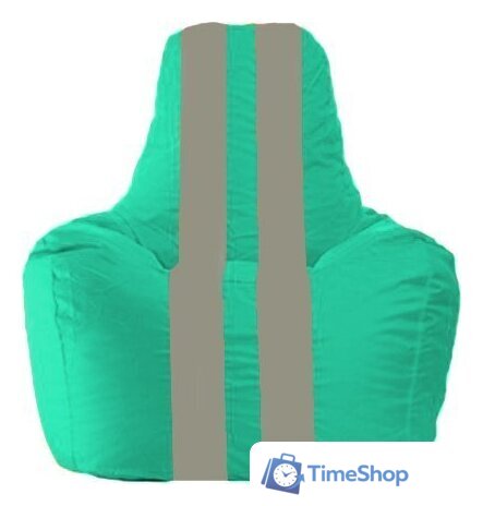 Кресло-мешок Flagman Спортинг С1.1-292 (бирюзовый/серый) - Изображение №1 — Интернет-магазин Time-Shop