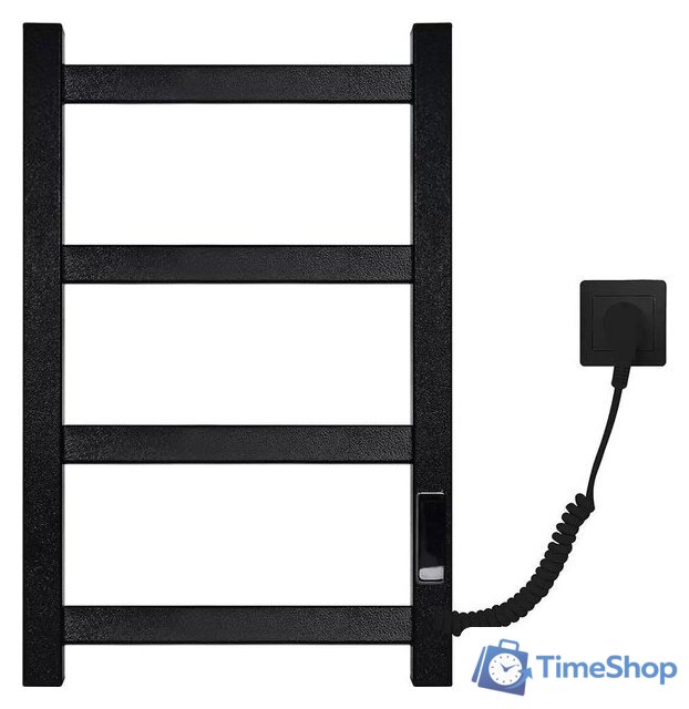 Полотенцесушитель Gloss & Reiter Pro-line E2.L.30x50.P4 (П) (timer, муар черный) - Изображение №1 — Интернет-магазин Time-Shop