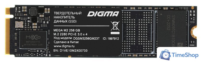SSD Digma Mega M2 256GB DGSM3256GM23T - Изображение №1 — Интернет-магазин Time-Shop
