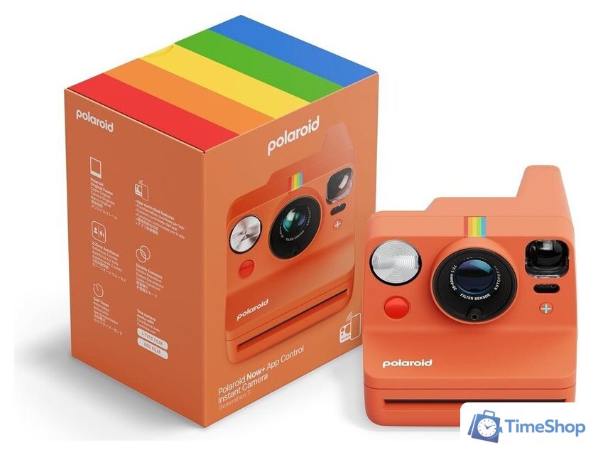 Фотоаппарат Polaroid Now+ Instant Camera Generation 3 (коралловый) - Изображение №3 — Интернет-магазин Time-Shop
