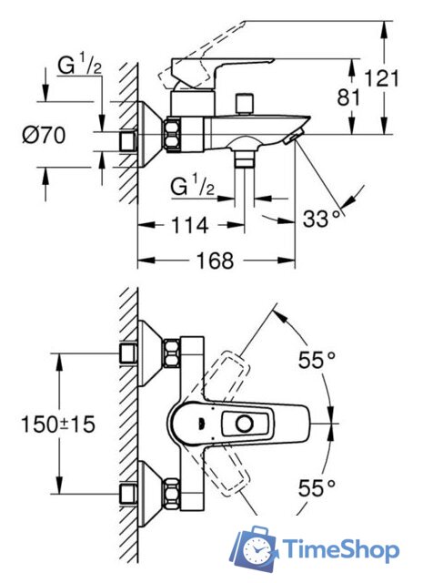 Смеситель Grohe Bauloop 23602001 - Изображение №5 — Интернет-магазин Time-Shop