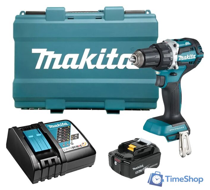 Дрель-шуруповерт Makita DDF484RT (с 1-м АКБ, кейс) - Изображение №1 — Интернет-магазин Time-Shop