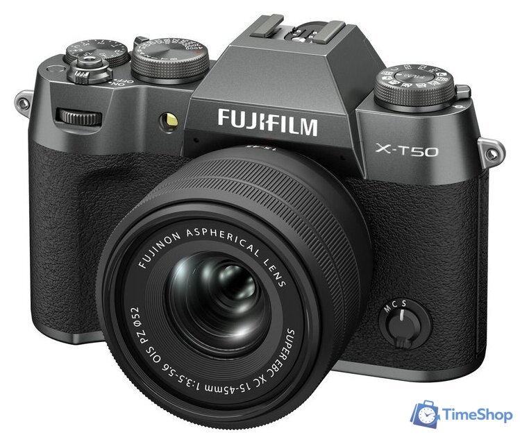 Беззеркальный фотоаппарат Fujifilm X-T50 Kit 15-45mm (серый) - Изображение №8 — Интернет-магазин Time-Shop