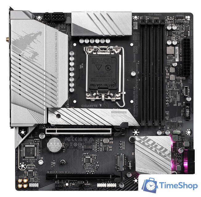 Материнская плата Gigabyte B760M Aorus Elite AX (rev. 1.0) - Изображение №1 — Интернет-магазин Time-Shop