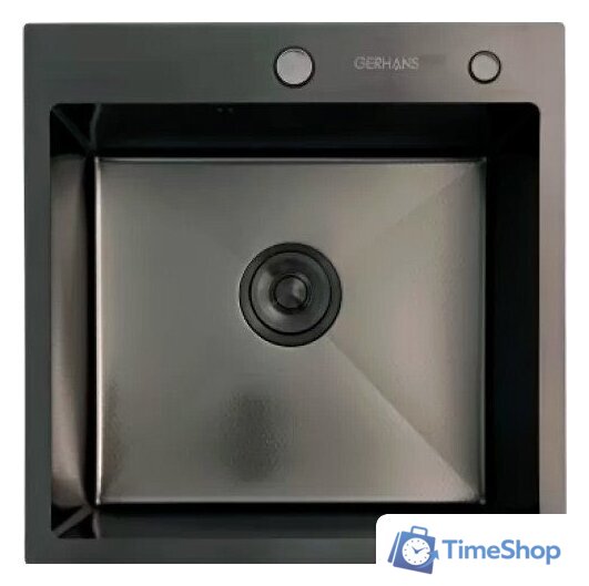 Кухонная мойка Gerhans K35050BD Decor (графит) - Изображение №1 — Интернет-магазин Time-Shop