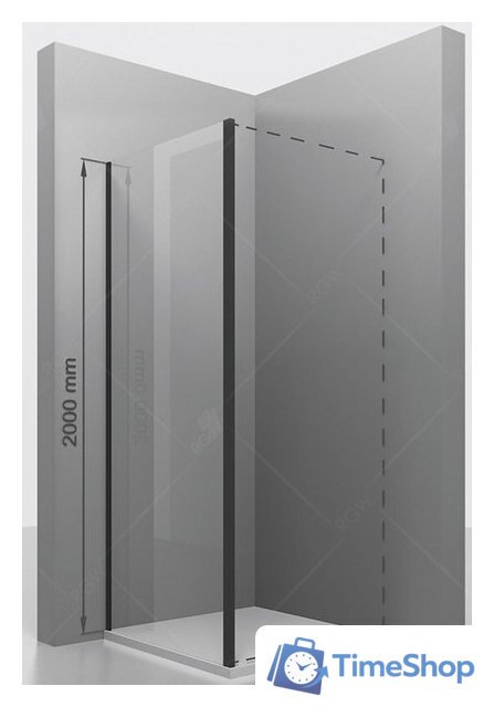 Душевая стенка RGW Z-050-3B 120 (черный/прозрачное стекло) - Изображение №1 — Интернет-магазин Time-Shop