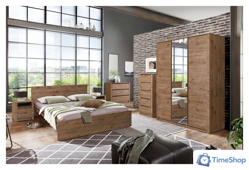 Кровать Рэйгрупп РГK 175.4x79.9x204.2 РГК VL (дуб веллингтон) - Изображение №3 — Интернет-магазин Time-Shop