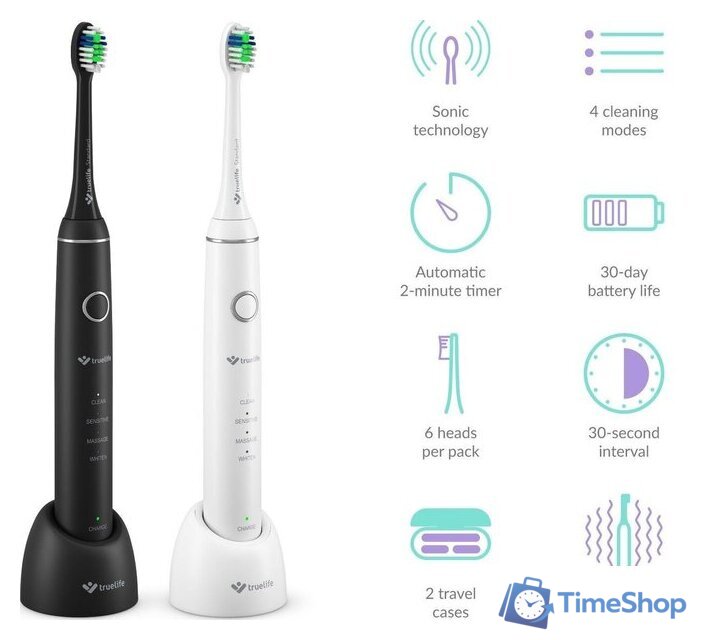 Комплект зубных щеток TrueLife SonicBrush Compact Duo - Изображение №3 — Интернет-магазин Time-Shop