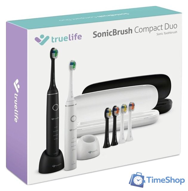 Комплект зубных щеток TrueLife SonicBrush Compact Duo - Изображение №13 — Интернет-магазин Time-Shop