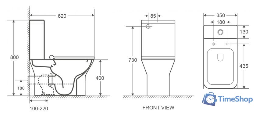 Унитаз напольный WeltWasser Zinnbach 001 GL-WT - Изображение №2 — Интернет-магазин Time-Shop