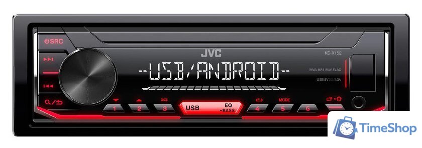 USB-магнитола JVC KD-X152M - Изображение №1 — Интернет-магазин Time-Shop