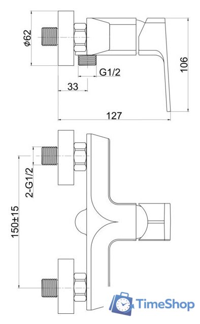 Смеситель Cersanit Wisla 63057 - Изображение №2 — Интернет-магазин Time-Shop