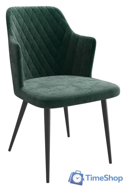 Стул с подлокотниками Мамадома Freddy (b10 Green Lux/черный) - Изображение №1 — Интернет-магазин Time-Shop