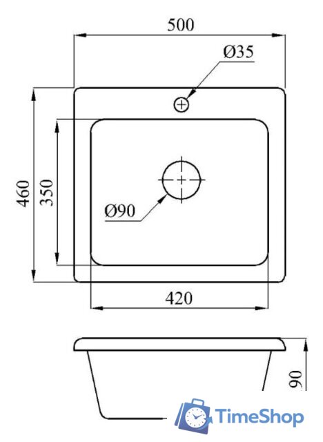 Кухонная мойка БелЭворс Mini (олово) - Изображение №2 — Интернет-магазин Time-Shop