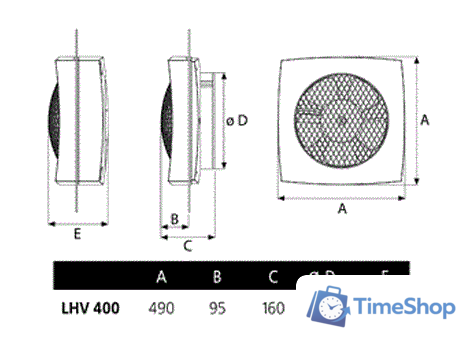 Осевой вентилятор CATA LHV 400 - Изображение №3 — Интернет-магазин Time-Shop