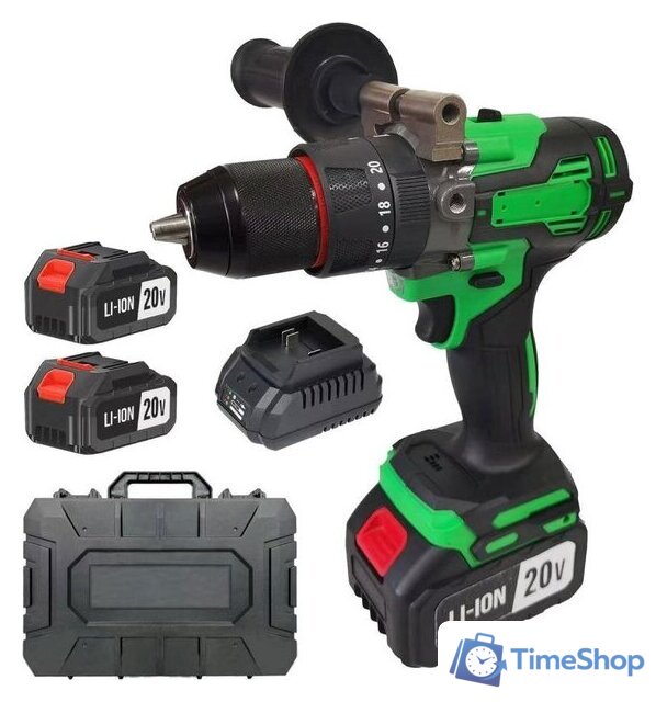 Ударная дрель-шуруповерт Zitrek Greenpower Li-ion Impact 084-1072 (с 2-мя АКБ, кейс) - Изображение №1 — Интернет-магазин Time-Shop