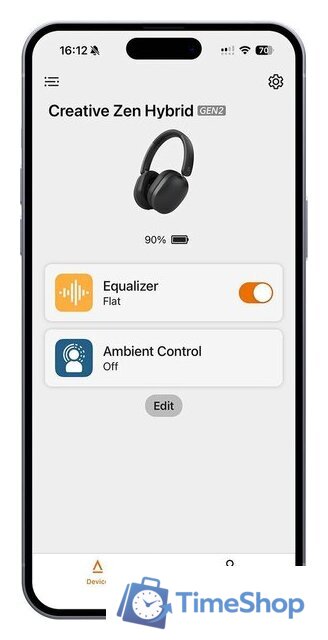 Наушники Creative Zen Hybrid Gen 2 (серый) - Изображение №7 — Интернет-магазин Time-Shop