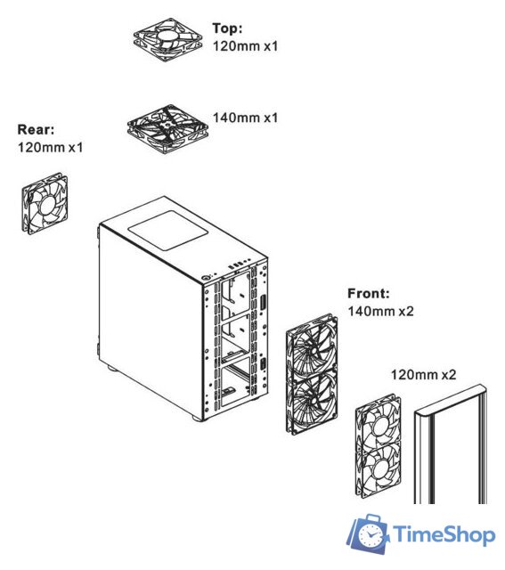 Корпус Thermaltake V150 CA-1R1-00S1WN-00 - Изображение №12 — Интернет-магазин Time-Shop
