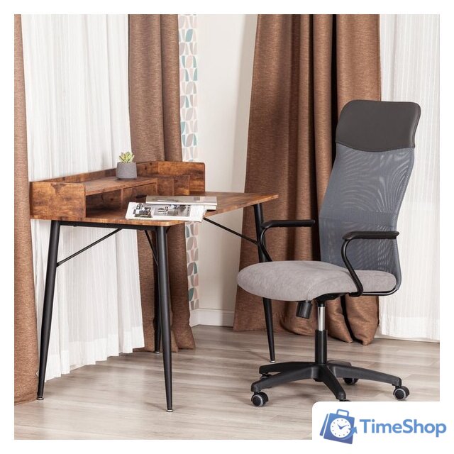 Офисное кресло TetChair Practic флок/кожзам (серый) - Изображение №13 — Интернет-магазин Time-Shop