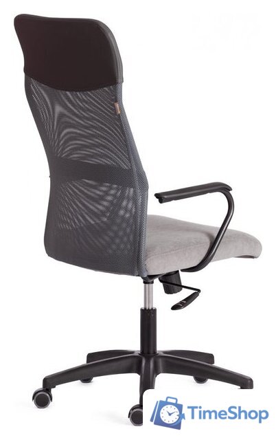 Офисное кресло TetChair Practic флок/кожзам (серый) - Изображение №4 — Интернет-магазин Time-Shop