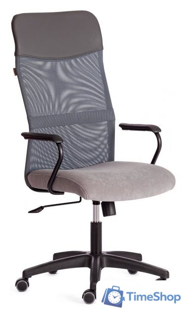 Офисное кресло TetChair Practic флок/кожзам (серый) - Изображение №1 — Интернет-магазин Time-Shop
